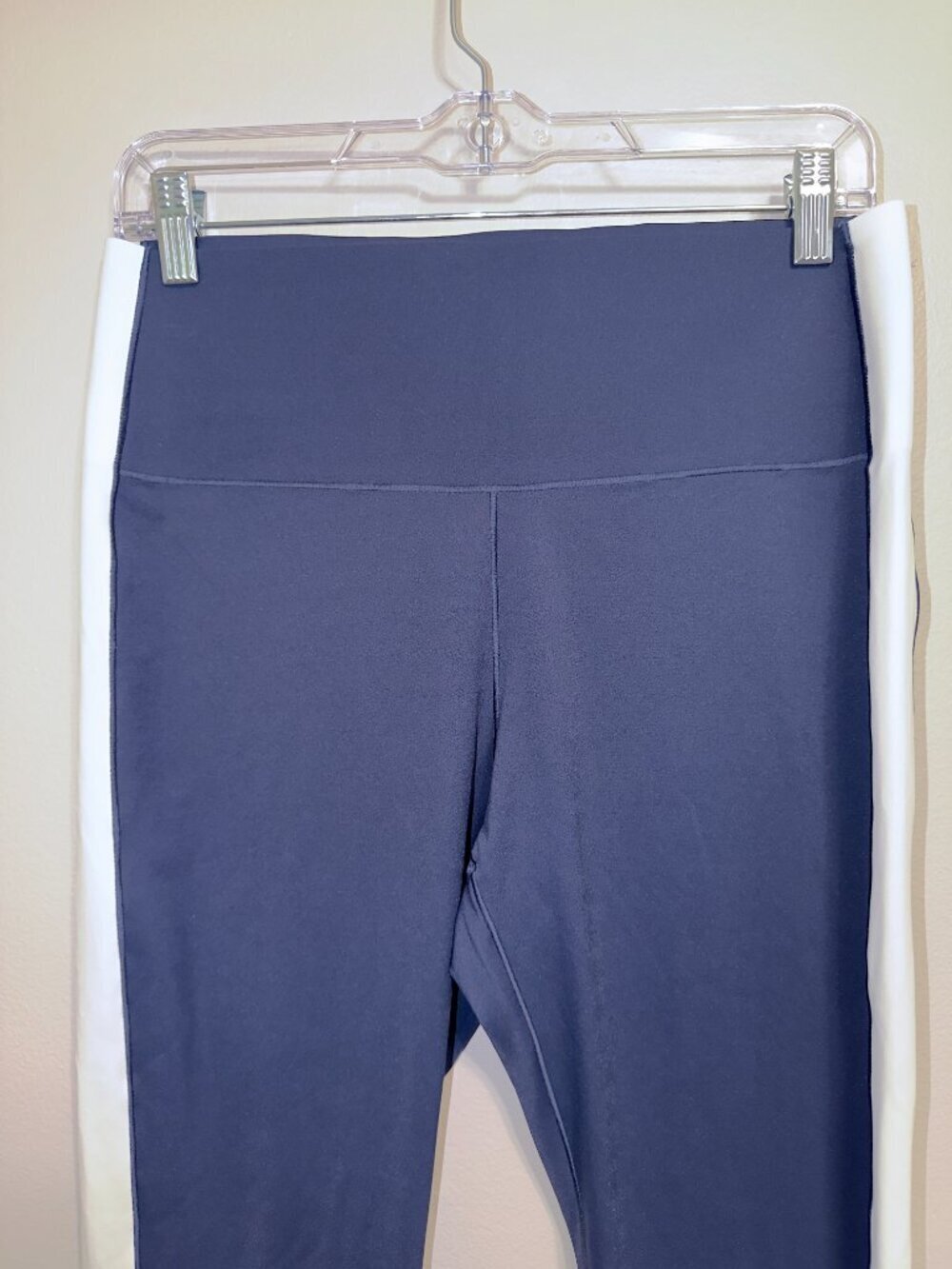 Rhone Leggings Size L Blue White Side Stripe High Rise Athletic Workout - Picture 3 of 6